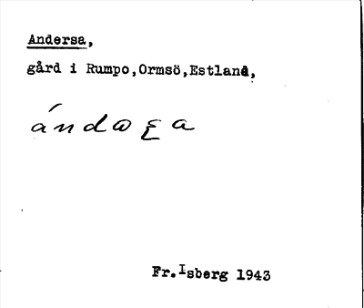 Bild på arkivkortet för arkivposten Andersa