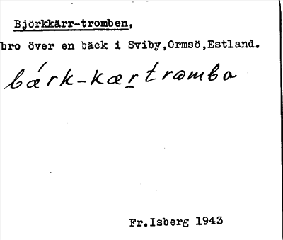 Bild på arkivkortet för arkivposten Björkkärr-tromben