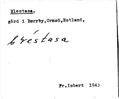 Bild på arkivkortet för arkivposten Blestasa