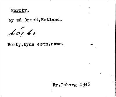 Bild på arkivkortet för arkivposten Borrby