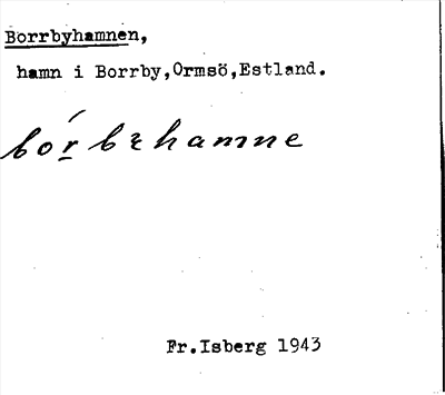 Bild på arkivkortet för arkivposten Borrbyhamnen
