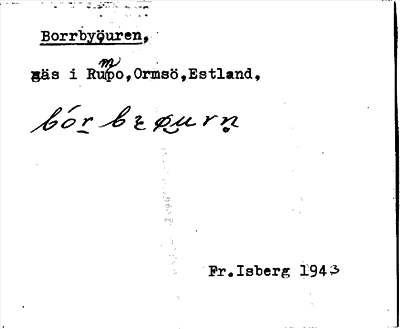 Bild på arkivkortet för arkivposten Borrbyöuren