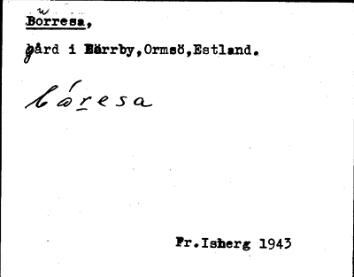Bild på arkivkortet för arkivposten Borresa