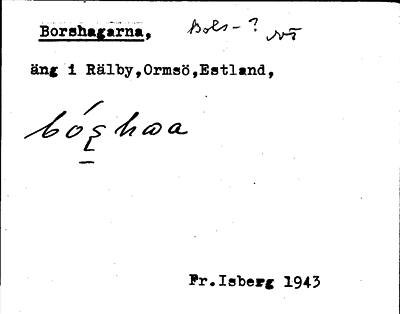 Bild på arkivkortet för arkivposten Borshagarna