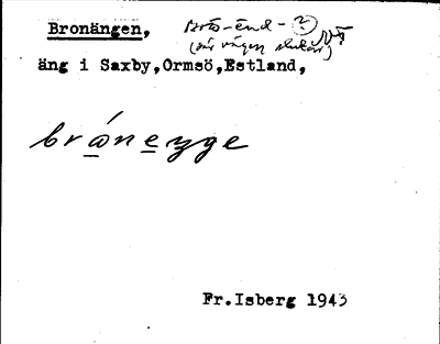 Bild på arkivkortet för arkivposten Bronängen