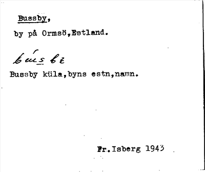 Bild på arkivkortet för arkivposten Byssby