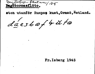 Bild på arkivkortet för arkivposten Dagöbo-flutun