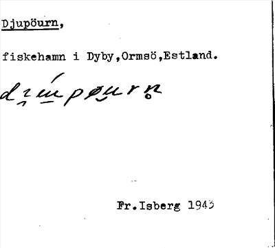 Bild på arkivkortet för arkivposten Djupöurn