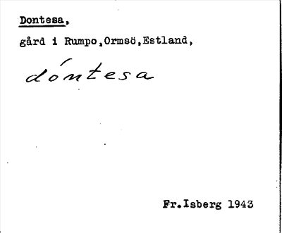 Bild på arkivkortet för arkivposten Dontesa