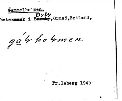 Bild på arkivkortet för arkivposten Gammelholmen