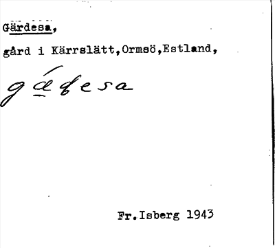 Bild på arkivkortet för arkivposten Gärdesa