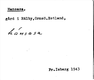Bild på arkivkortet för arkivposten Hansasa