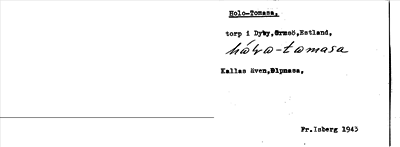Bild på arkivkortet för arkivposten Holo-Tomasa