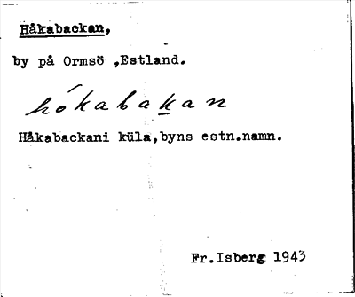 Bild på arkivkortet för arkivposten Håkabacken