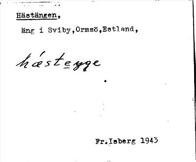 Bild på arkivkortet för arkivposten Hästängen