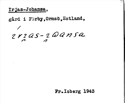 Bild på arkivkortet för arkivposten Irjas-Jonansa