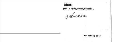 Bild på arkivkortet för arkivposten Johasa