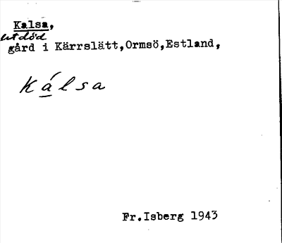 Bild på arkivkortet för arkivposten Kalsa