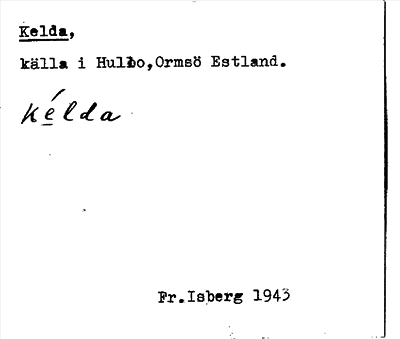 Bild på arkivkortet för arkivposten Kelda