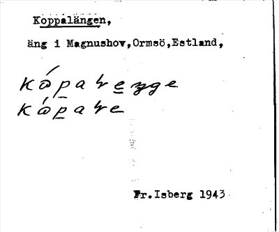 Bild på arkivkortet för arkivposten Koppalängen