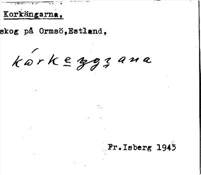 Bild på arkivkortet för arkivposten Korkängarna