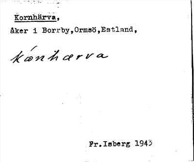 Bild på arkivkortet för arkivposten Kornhärva