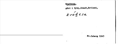 Bild på arkivkortet för arkivposten Krabbesa