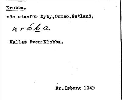 Bild på arkivkortet för arkivposten Krubba