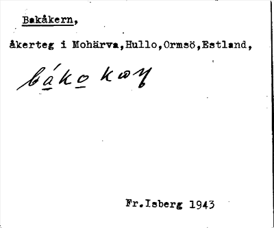 Bild på arkivkortet för arkivposten Bakåkern
