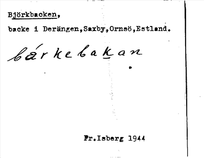 Bild på arkivkortet för arkivposten Björkbacken