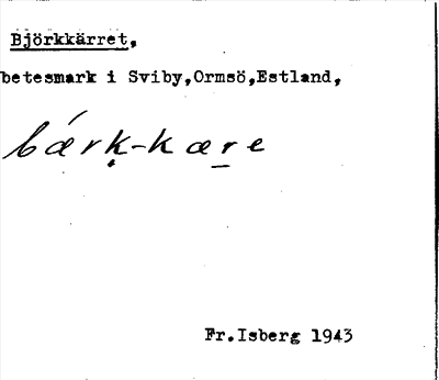 Bild på arkivkortet för arkivposten Björkkärret