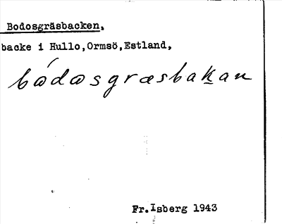 Bild på arkivkortet för arkivposten Bodosgräsbacken