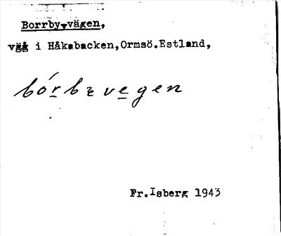 Bild på arkivkortet för arkivposten Borrby-vägen