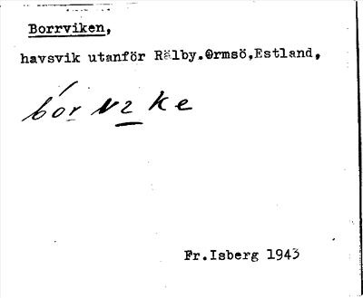 Bild på arkivkortet för arkivposten Borrviken