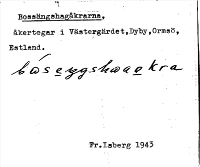 Bild på arkivkortet för arkivposten Bossängshagåkrarna