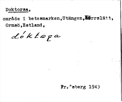 Bild på arkivkortet för arkivposten Doktorsa