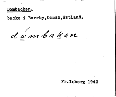 Bild på arkivkortet för arkivposten Dombacken