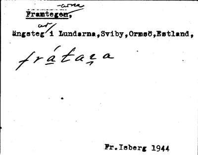 Bild på arkivkortet för arkivposten Framtegarna