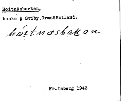 Bild på arkivkortet för arkivposten Hoitnäsbacken