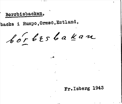 Bild på arkivkortet för arkivposten Horrbisbacken