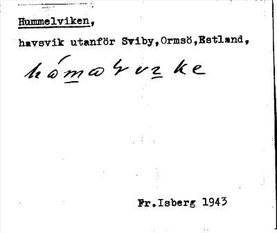 Bild på arkivkortet för arkivposten Hummelviken