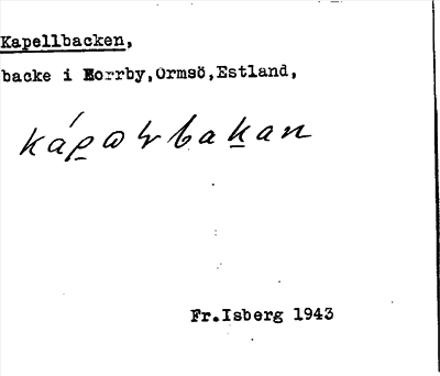 Bild på arkivkortet för arkivposten Kapellbacken