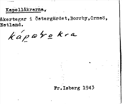 Bild på arkivkortet för arkivposten Kapellåkrarna