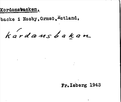 Bild på arkivkortet för arkivposten Kordonsbacken