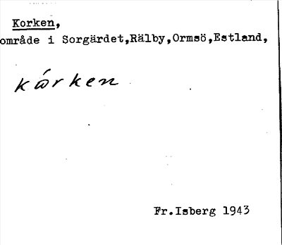 Bild på arkivkortet för arkivposten Korken