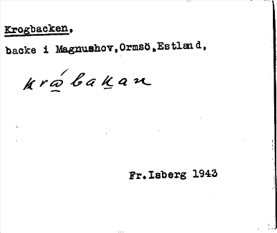 Bild på arkivkortet för arkivposten Krogbacken