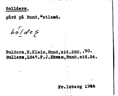 Bild på arkivkortet för arkivposten Bollders