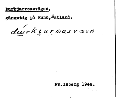 Bild på arkivkortet för arkivposten Durkarjarroasvägen