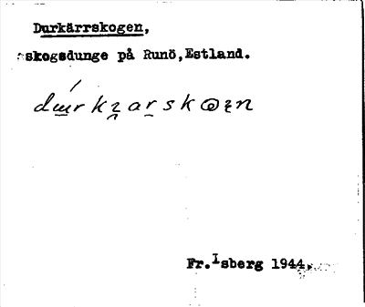 Bild på arkivkortet för arkivposten Durkärrskogen