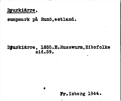 Bild på arkivkortet för arkivposten Dyurkiärre
